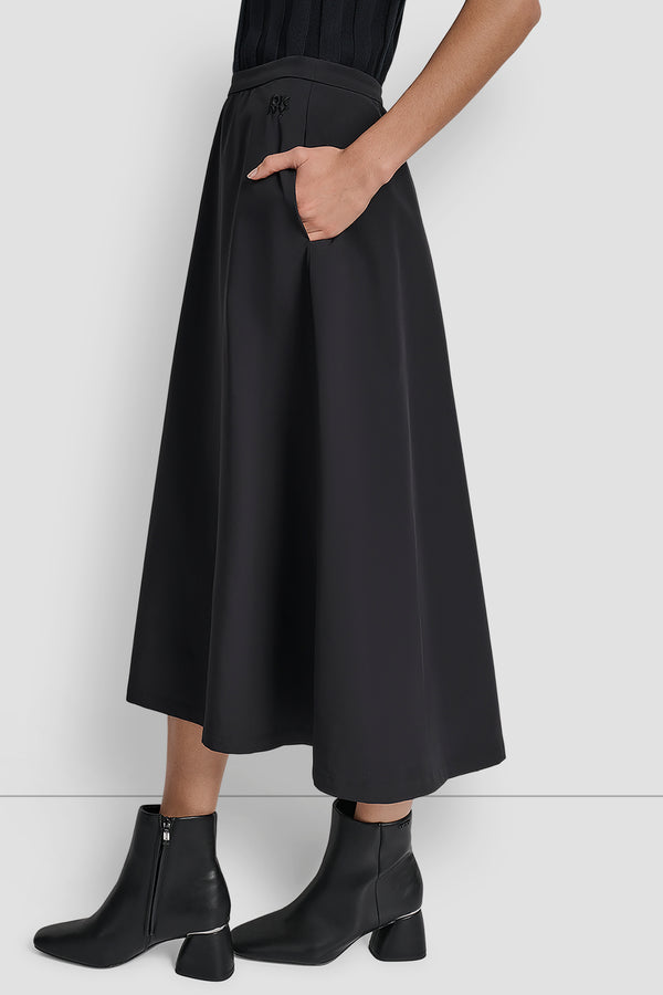 Dkny HIGH WAIST CIRCLE SKIRT Black