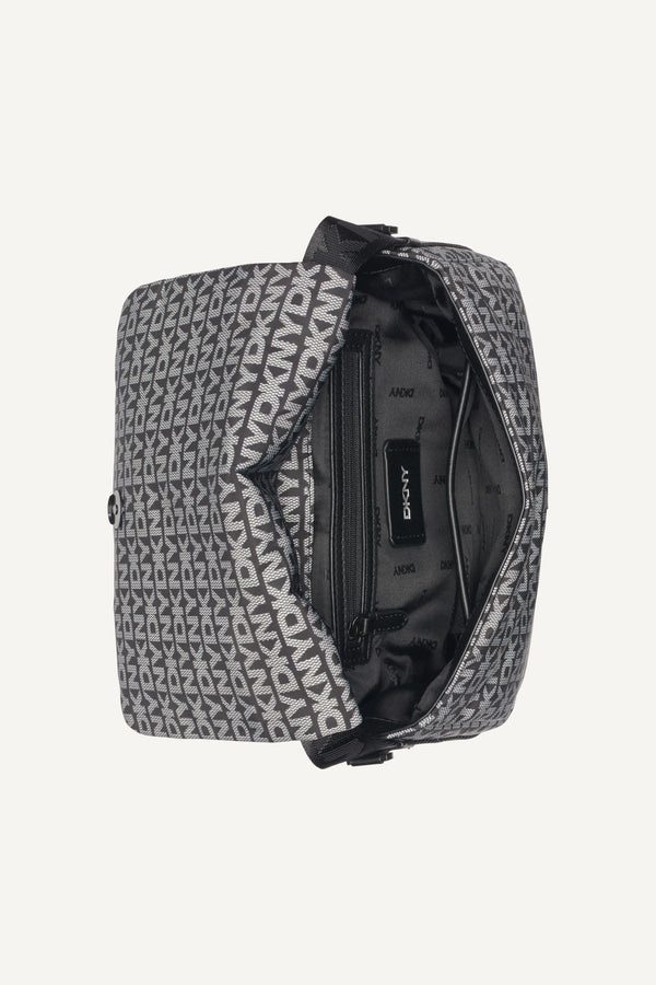 Dkny JENNY FLAP SHOULDER BAG Black