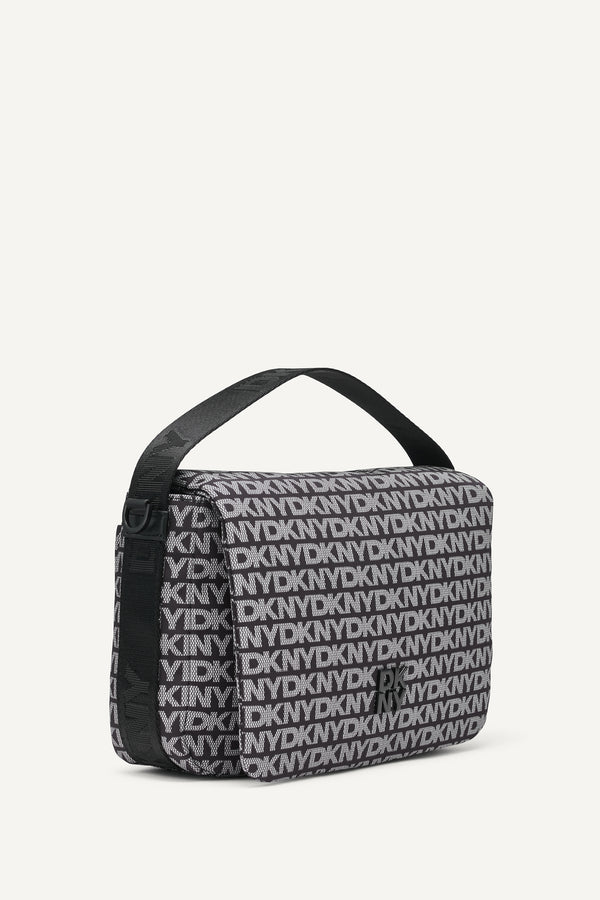 Dkny JENNY FLAP SHOULDER BAG Black