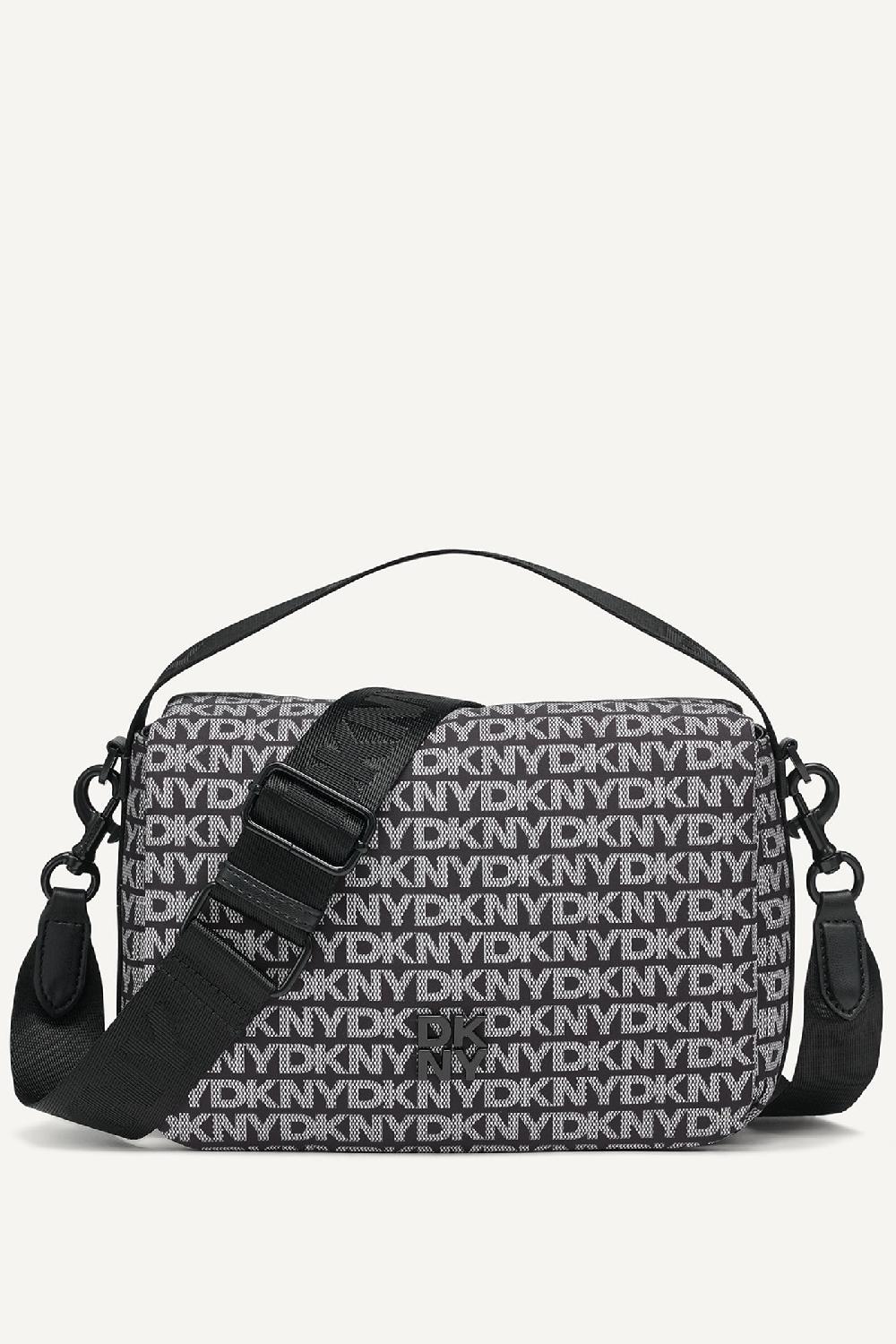 dkny JENNY FLAP SHOULDER BAG Black