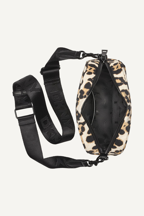 Dkny JENNY LOGO EMBOSSED CAMERA BAG Leopard