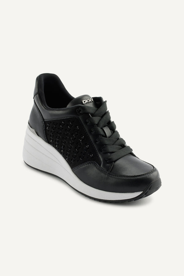 Dkny KALINDA WEDGE SNEAKER BLACK/BLACK