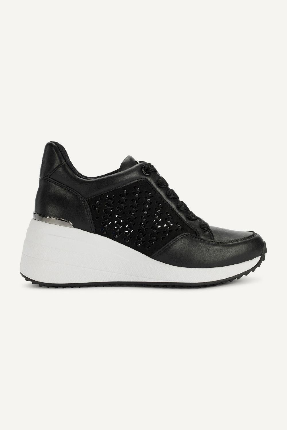 dkny KALINDA WEDGE SNEAKER BLACK/BLACK