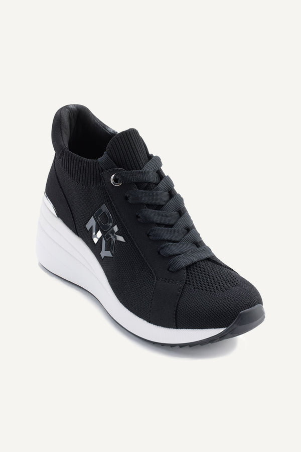 Dkny KASIA LACE UP WEDGE Black