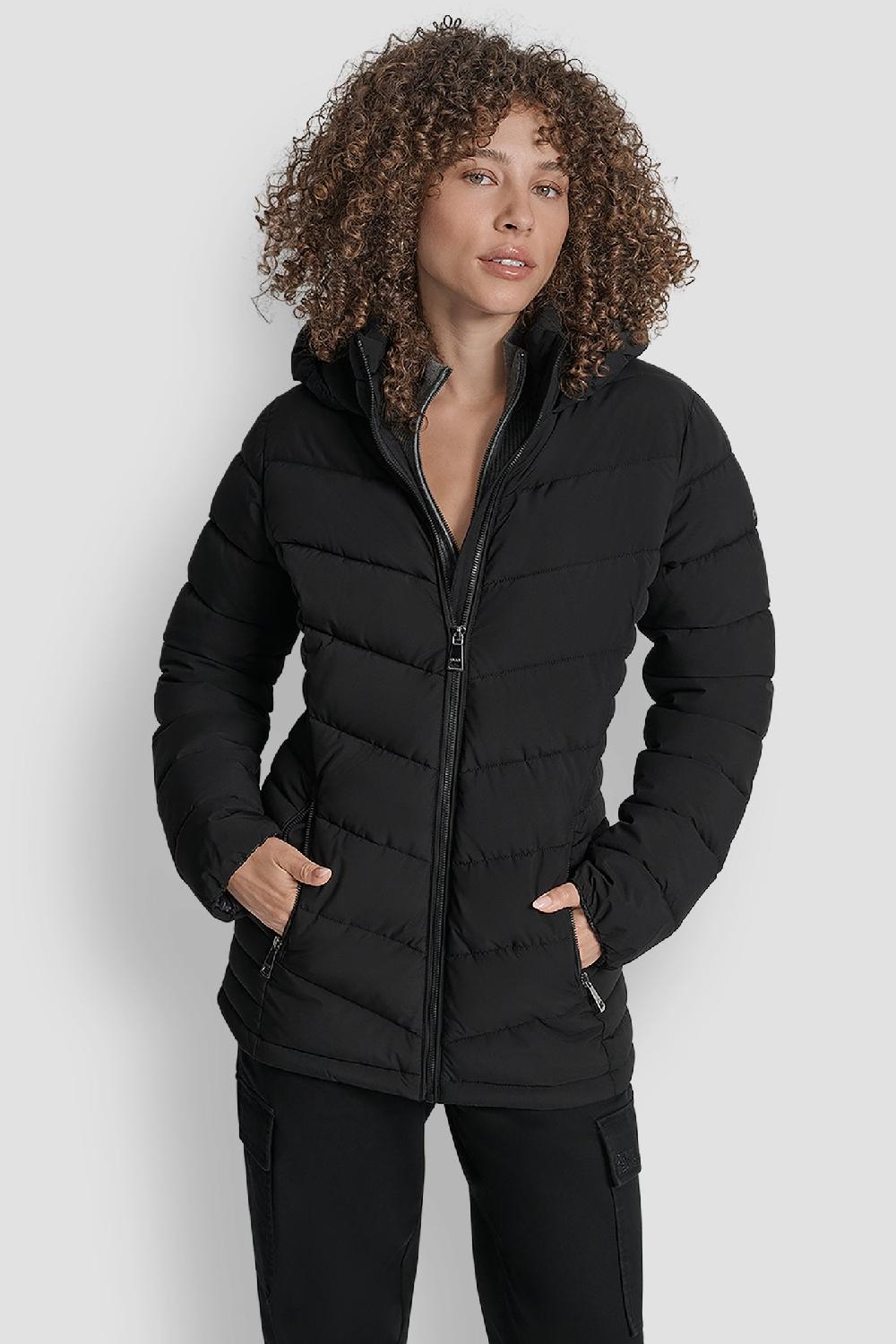 dkny LIGHTWEIGHT PUFFER JACKET Black