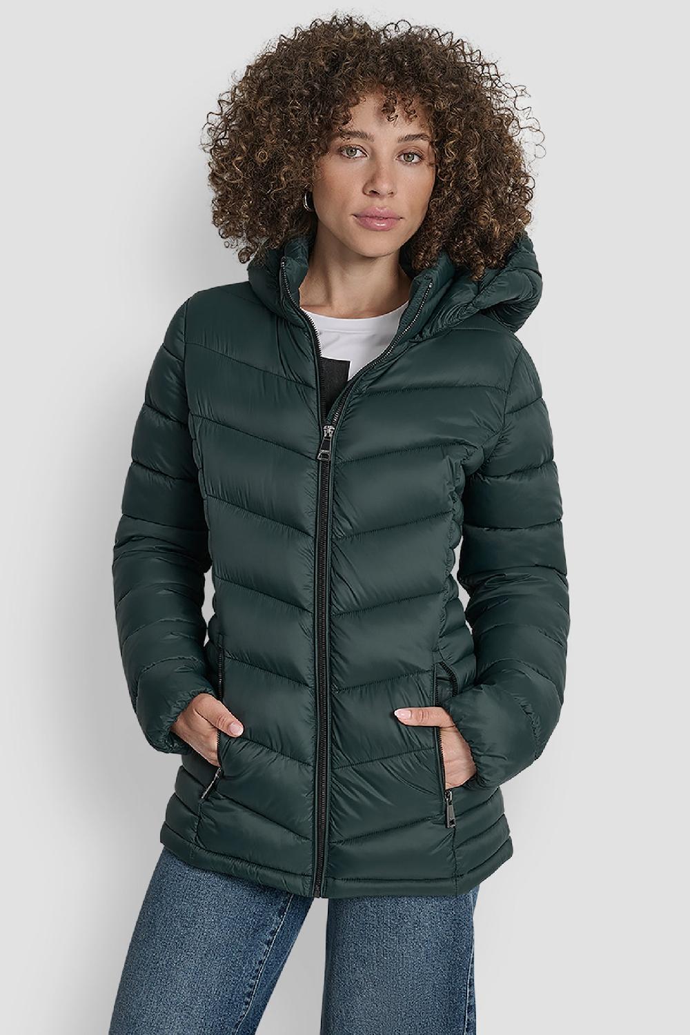 dkny LIGHTWEIGHT PUFFER JACKET MALACHITE