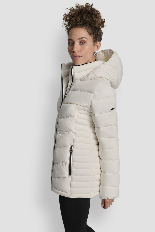 Dkny LIGHTWEIGHT PUFFER JACKET PEARL