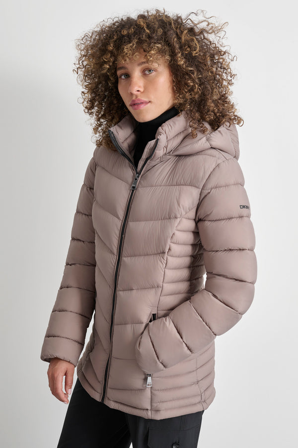 Dkny LIGHTWEIGHT PUFFER JACKET Purple