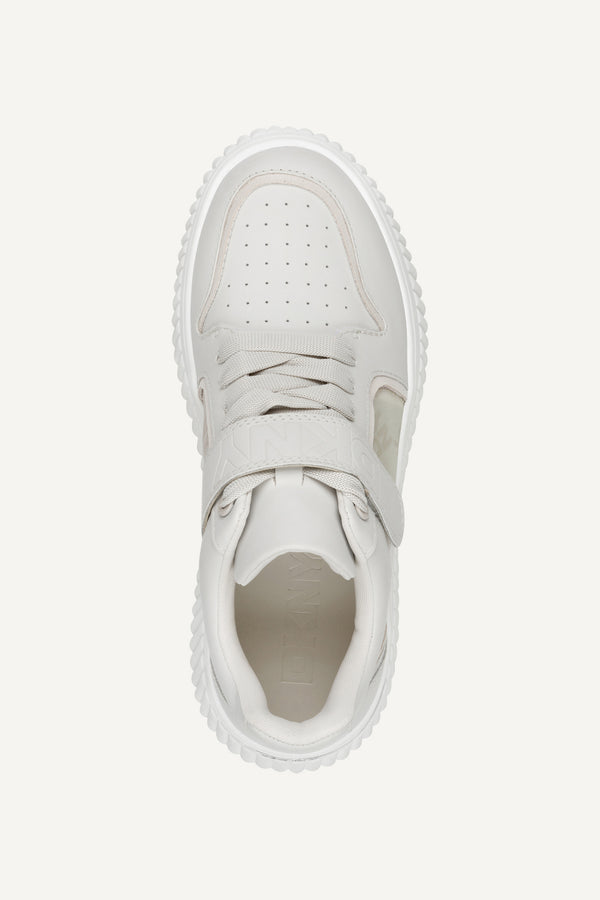 Dkny LOAMI LACE UP PLATFORM SNEAKER BONE