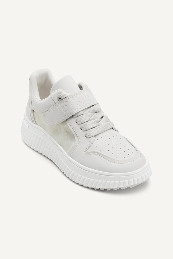 Dkny LOAMI LACE UP PLATFORM SNEAKER BONE