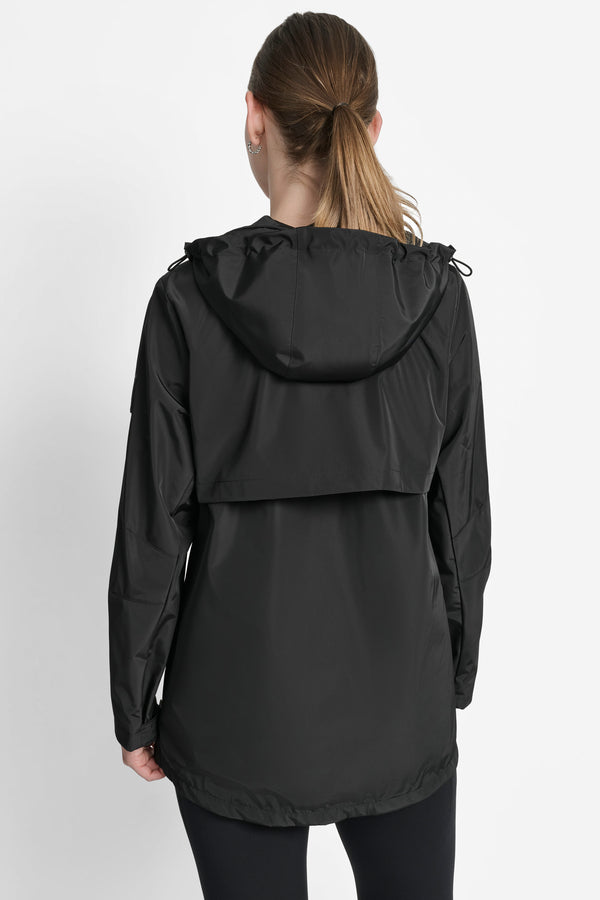 Dkny LOGO-EMBELLISHED HOODED JACKET Black