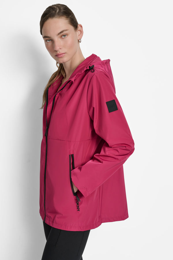 Dkny LOGO-EMBELLISHED HOODED JACKET WILDBERRY