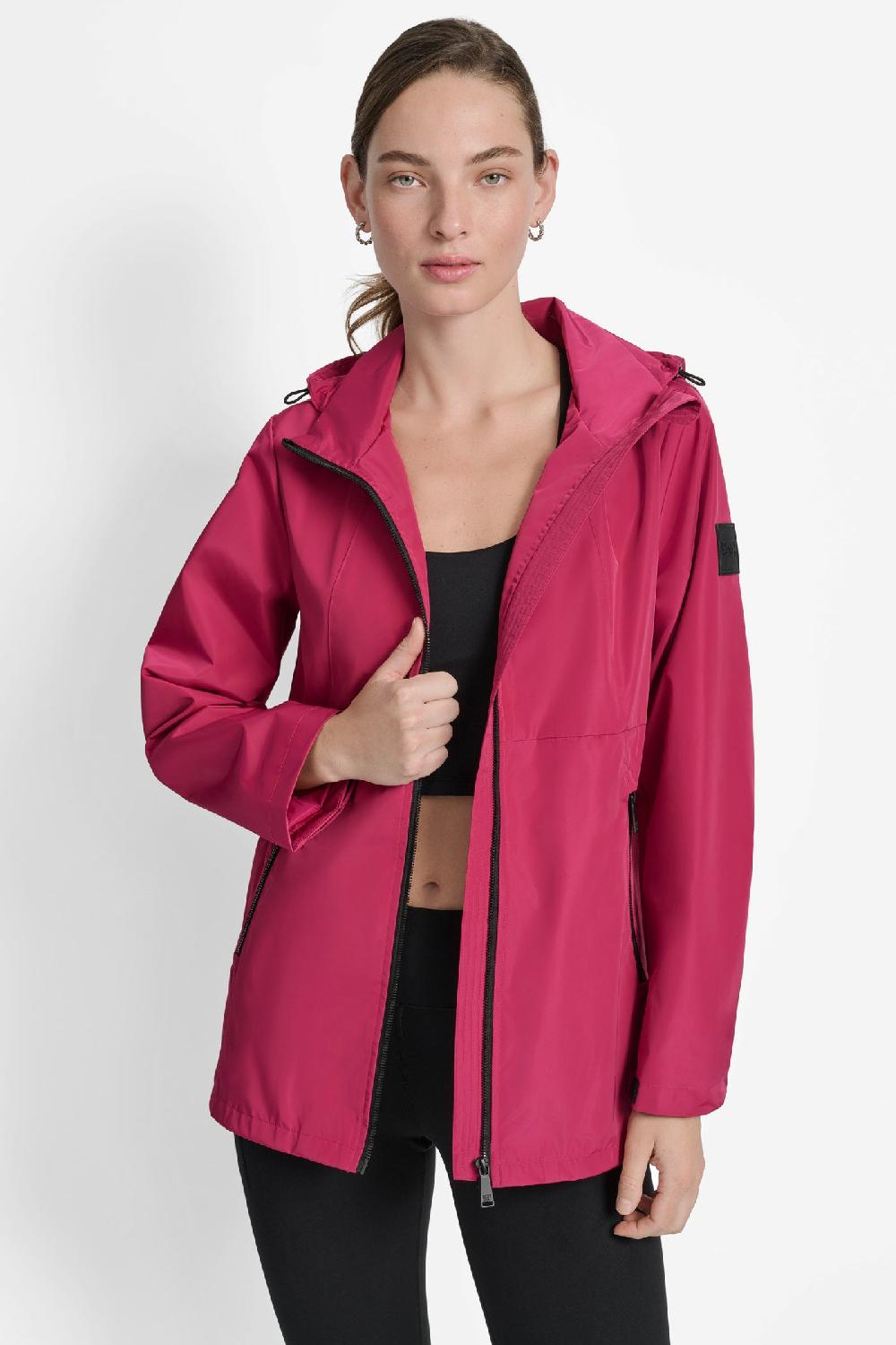 dkny LOGO-EMBELLISHED HOODED JACKET WILDBERRY