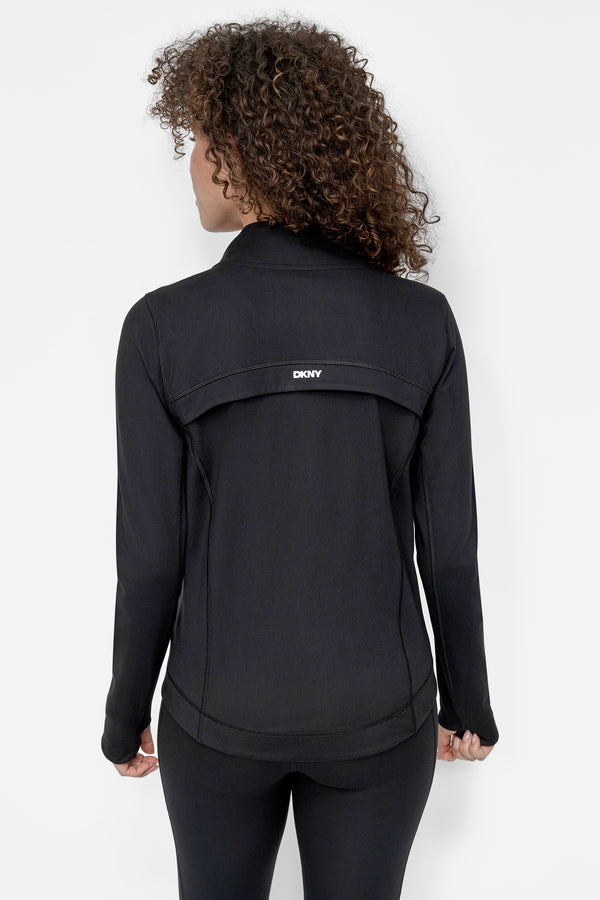 Dkny LOGO-EMBELLISHED JACKET Black/Silver