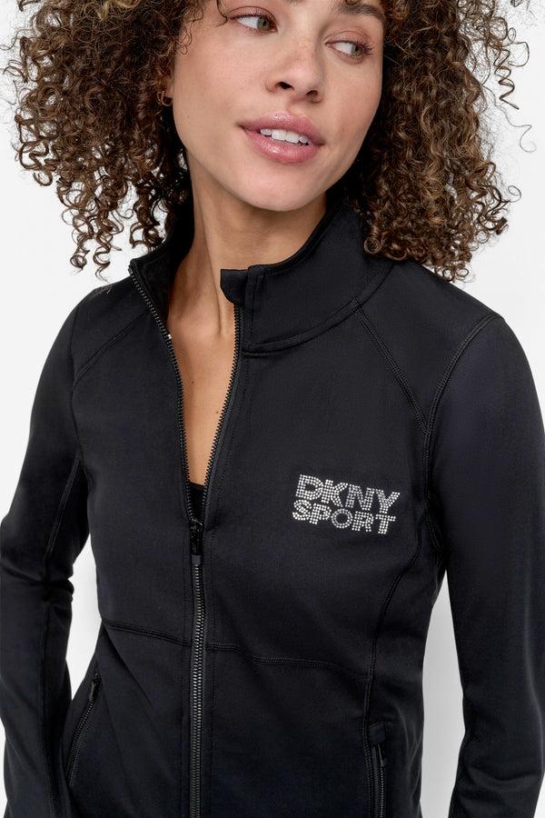 Dkny LOGO-EMBELLISHED JACKET Black/Silver