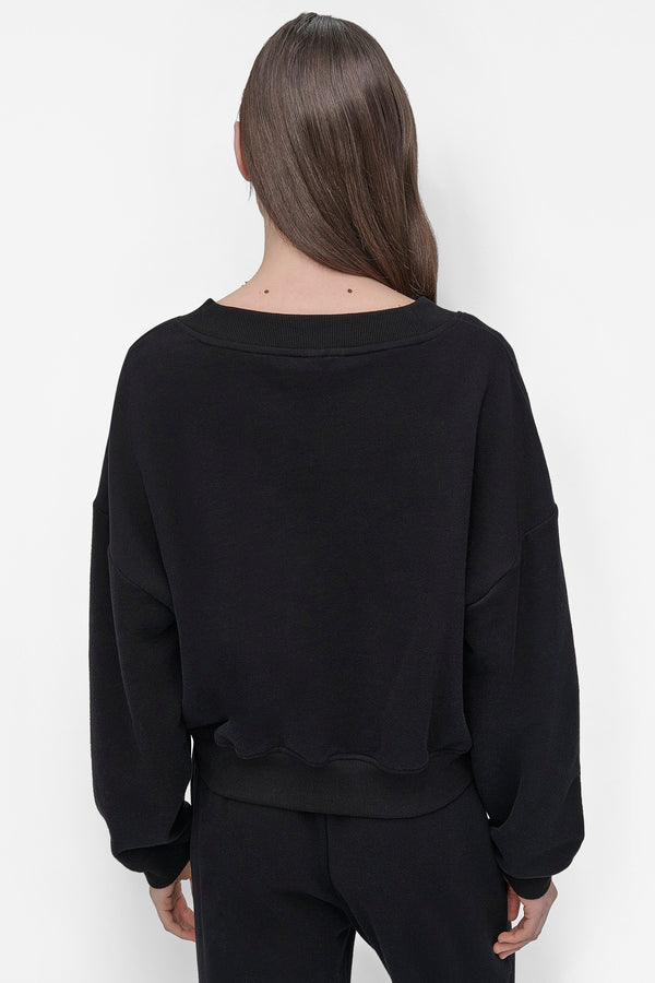 Dkny LOGO-EMBELLISHED SWEATSHIRT Black/Clear