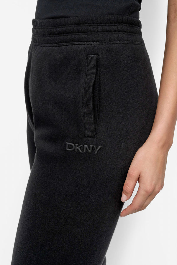 Dkny LOGO-EMBOSSED SLIM JOGGER Black