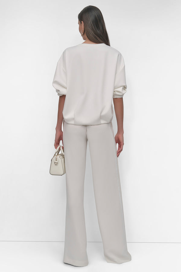 Dkny LONG SLEEVE SOFT HAND SCUBA SOHO CREW White