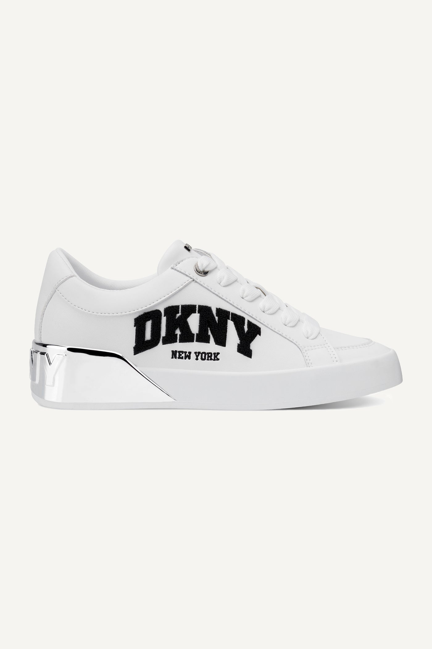 dkny MABEN VARSITY LACE UP SNEAKER White