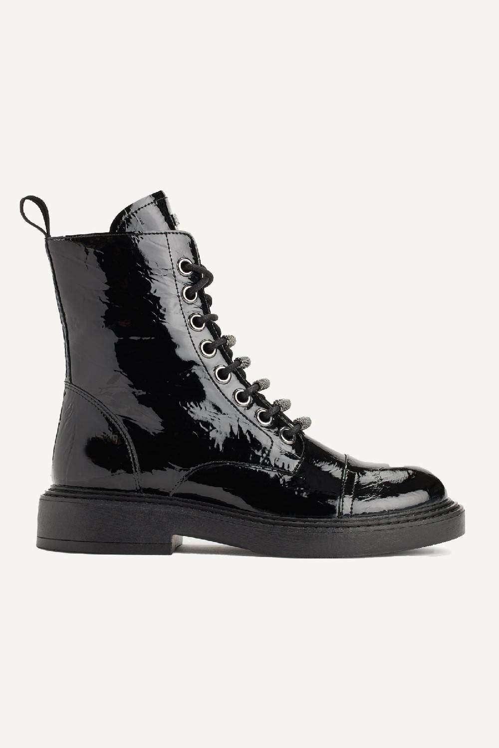 dkny MALAYA LACE UP BOOT Black
