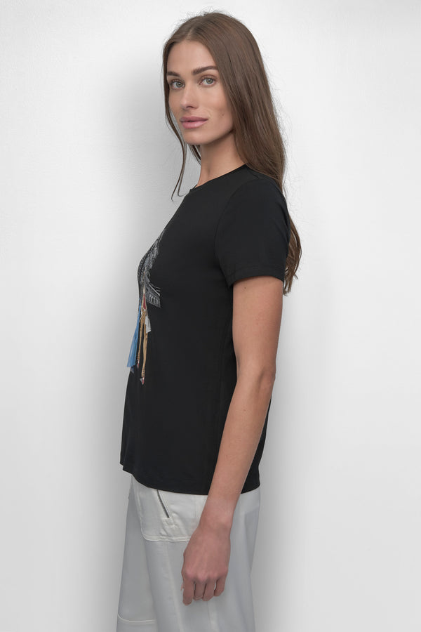 Dkny MET STAIRS CONVERSATIONAL TEE Black