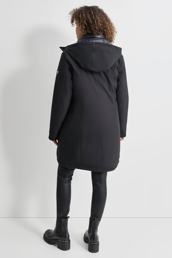 Dkny MID LENGTH SOFT SHELL JACKET Black