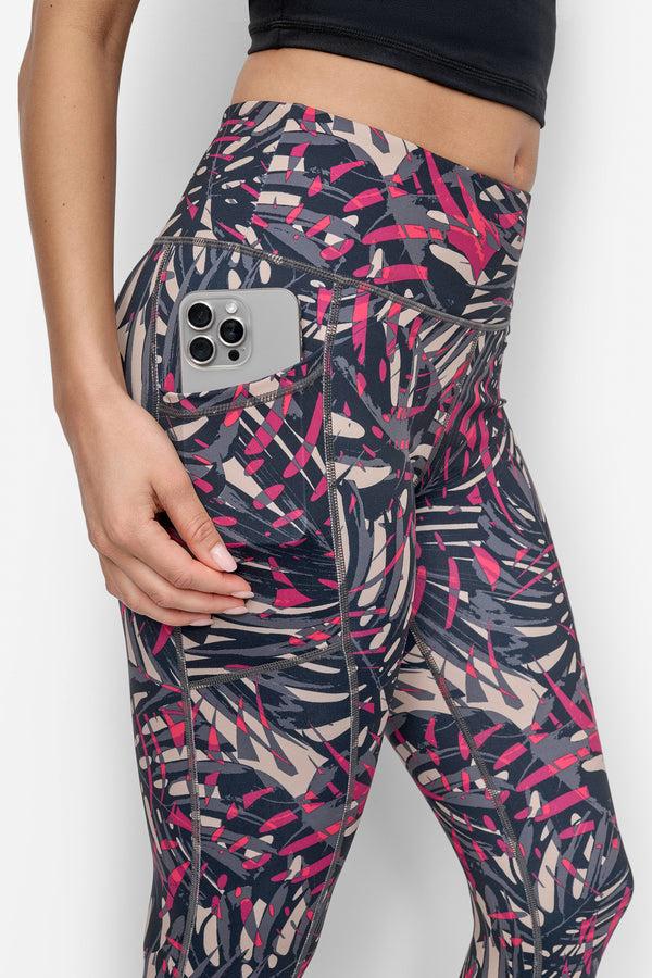 Dkny MID-RISE PRINTED 7/8-LENGTH LEGGING Beige