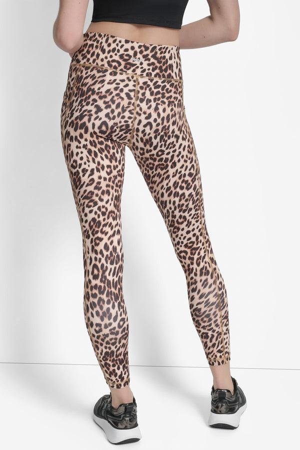 Dkny MID-RISE PRINTED 7/8-LENGTH LEGGING Black