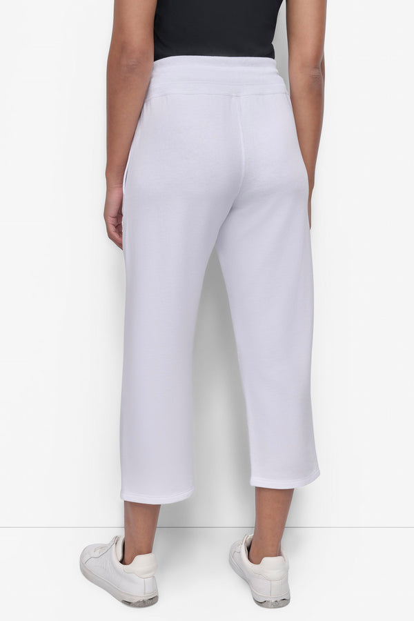 Dkny MINI STUD LOGO CROP PANT White