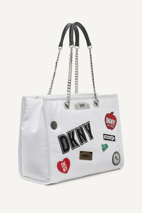 Dkny NYC CAPSULE TOTE MARSHMALLOW/BLACK
