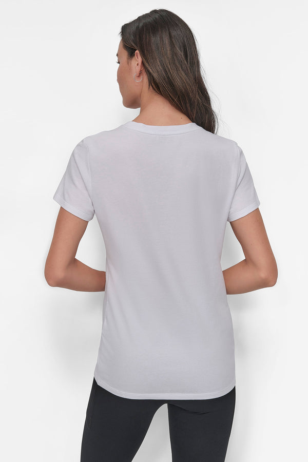 Dkny OMBRÉ LOGO PERFORMANCE TEE WHITE/ICED PEAR