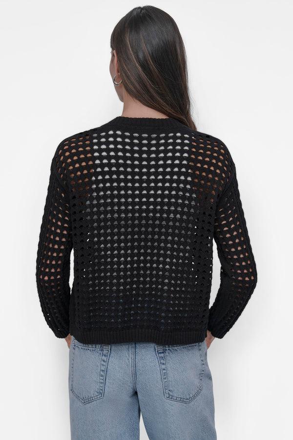 Dkny OPEN-STITCH CARDIGAN Black