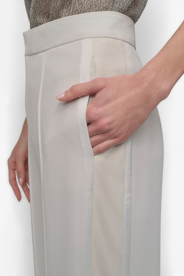 Dkny PANT WITH MESH INSET SIDE IVORY