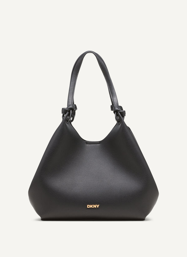 Dkny PAULA COMMUTER MEDIUM TOTE BLACK/GOLD