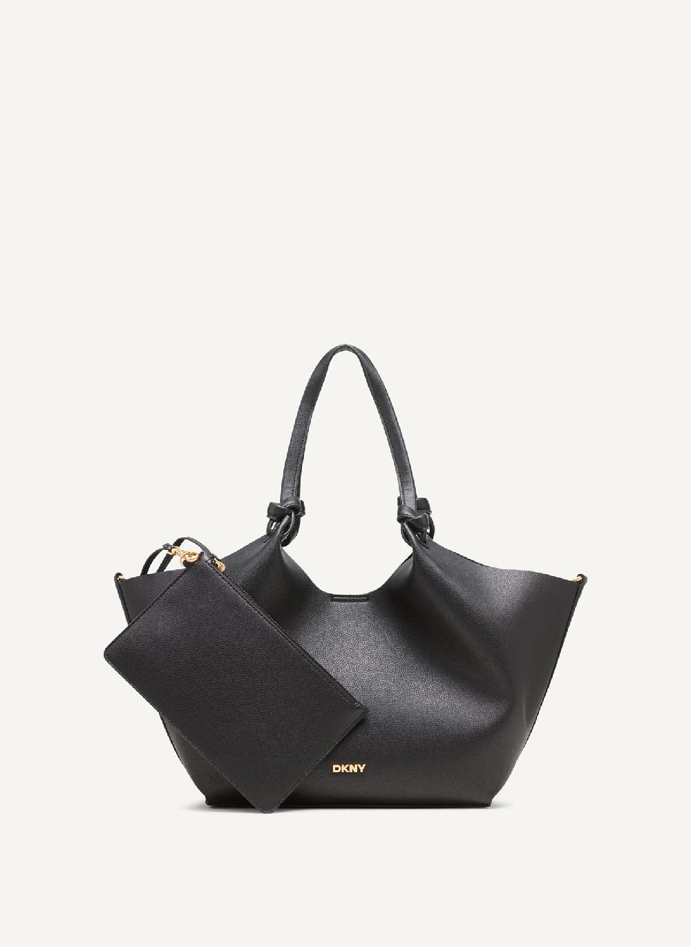 dkny PAULA COMMUTER MEDIUM TOTE BLACK/GOLD