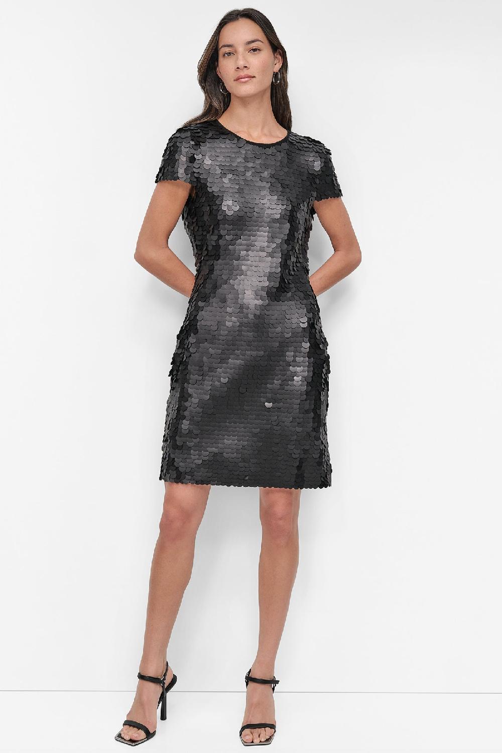dkny PIALLETTES SHIFT DRESS Black