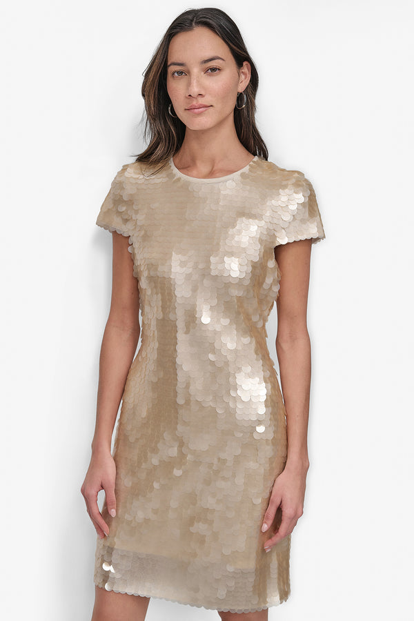 Dkny PIALLETTES SHIFT DRESS Chino Khaki
