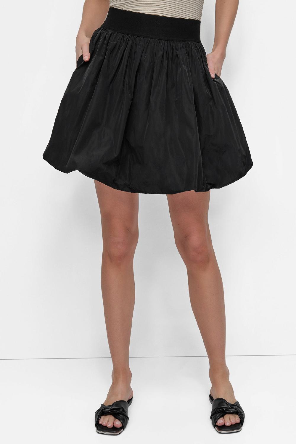 dkny PULL ON MINI BUBBLE SKIRT Black