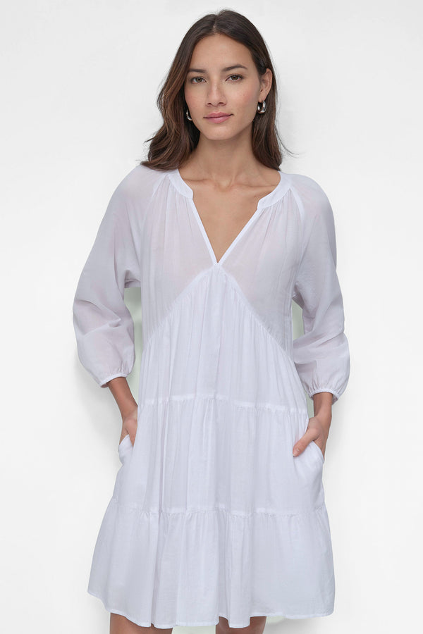 Dkny RAGLAN SLEEVE TIERED White