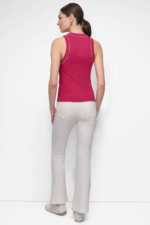 Dkny RHINESTONE AT NECK & ARMHOLE TANK WILDBERRY