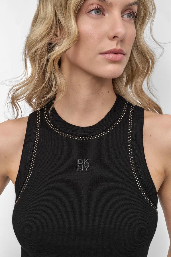 Dkny RHINESTONE TANK Black
