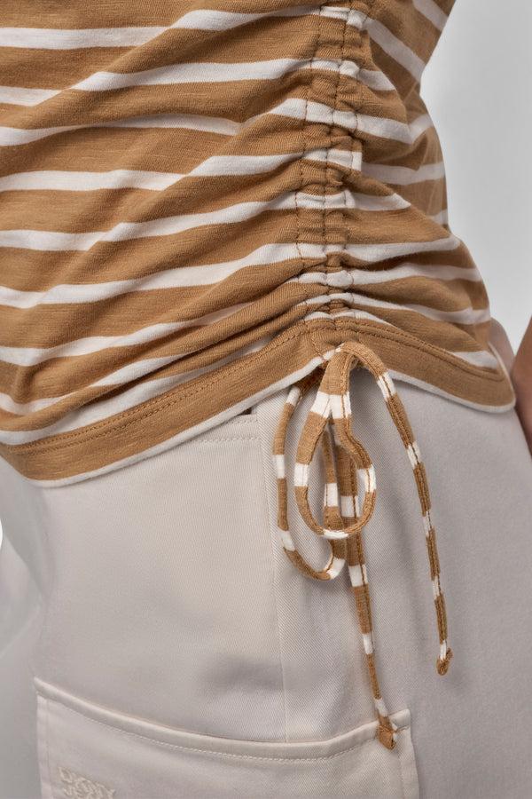 Dkny RUCHED SIDE-TIE TEE Whiskey/Eggnog