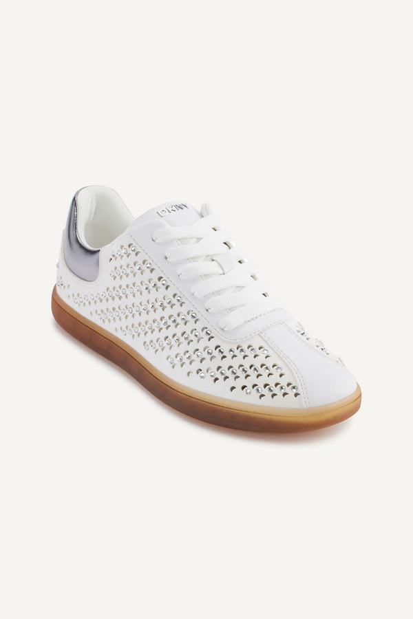 Dkny SCENIC LACE UP SNEAKER WHITE/NICKEL