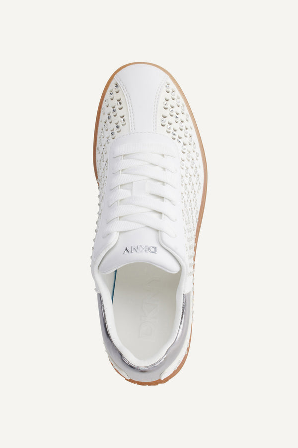 Dkny SCENIC LACE UP SNEAKER WHITE/NICKEL