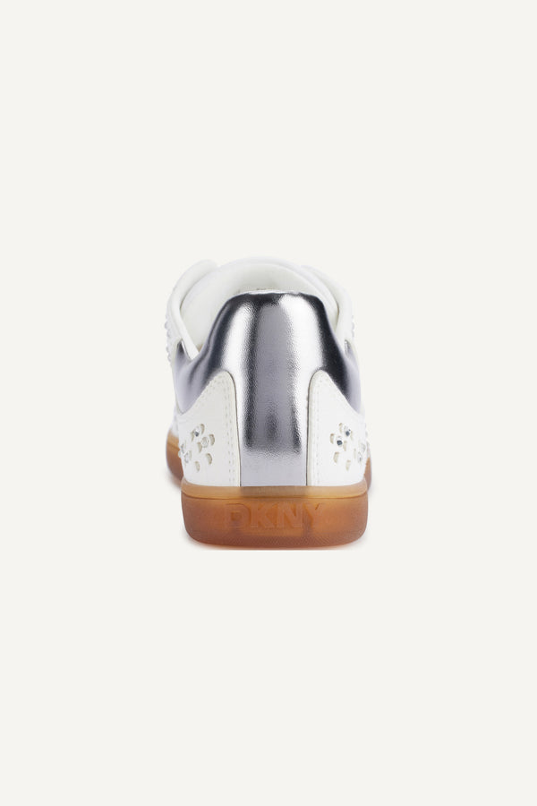 Dkny SCENIC LACE UP SNEAKER WHITE/NICKEL