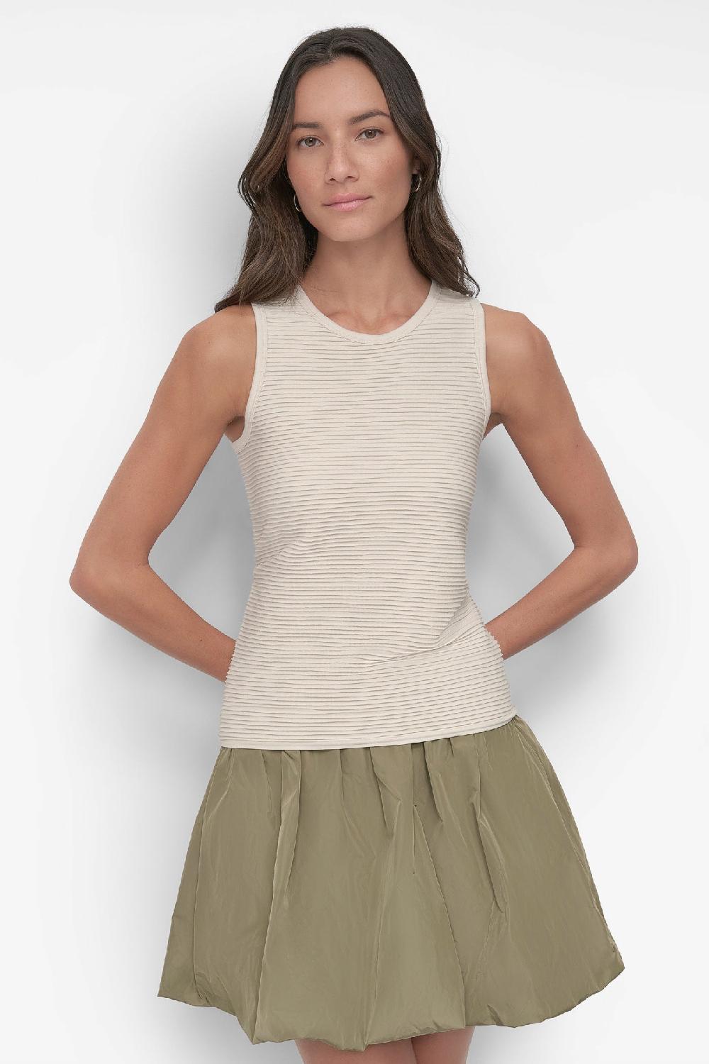 dkny SEAMLESS TOP LIGHT CITY KHAKI