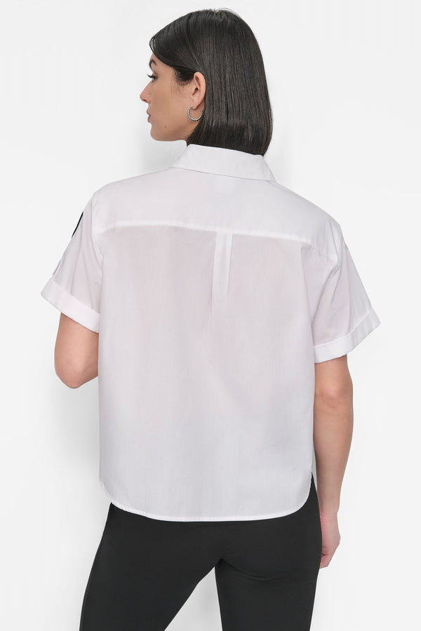 Dkny SHORT SLEEVE EMBELLISHED SHIRT White