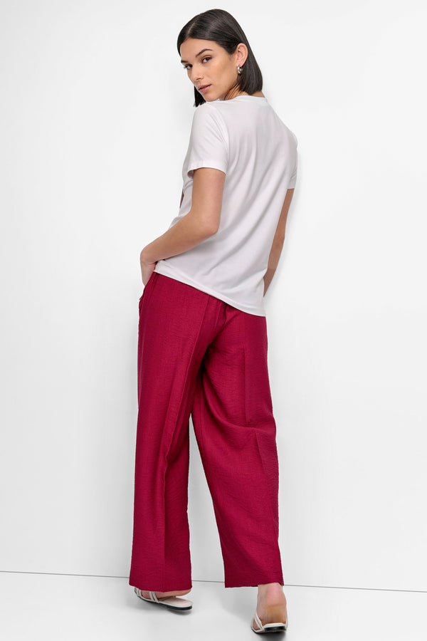 Dkny SHORT SLEEVE PRINTED STACK LOGO TEE White