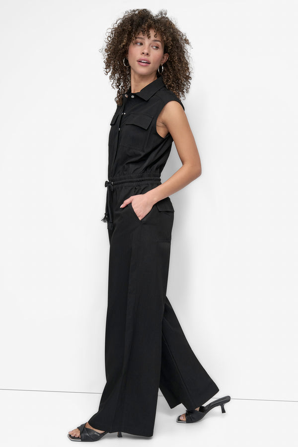 Dkny SLEEVELESS UTILITY JUMPSUIT Black