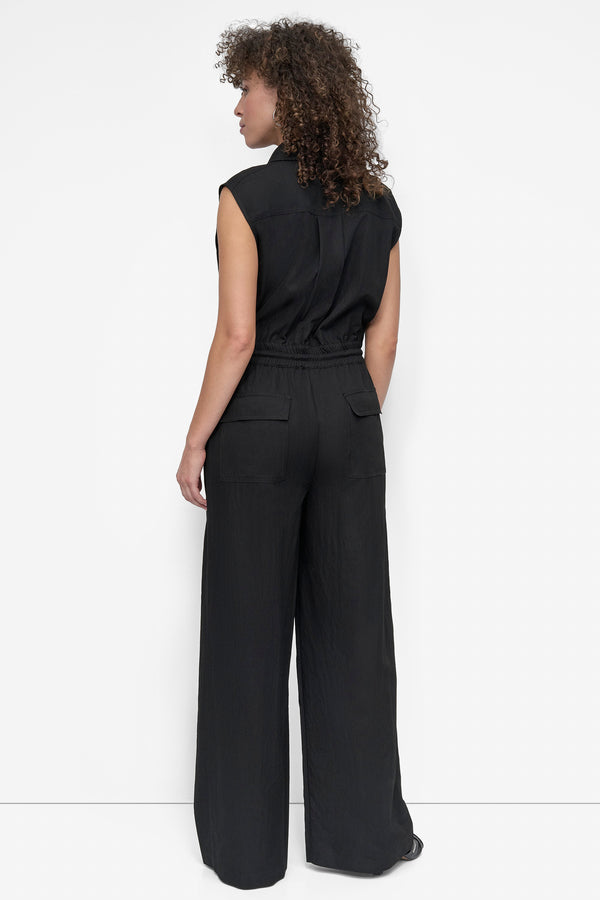 Dkny SLEEVELESS UTILITY JUMPSUIT Black